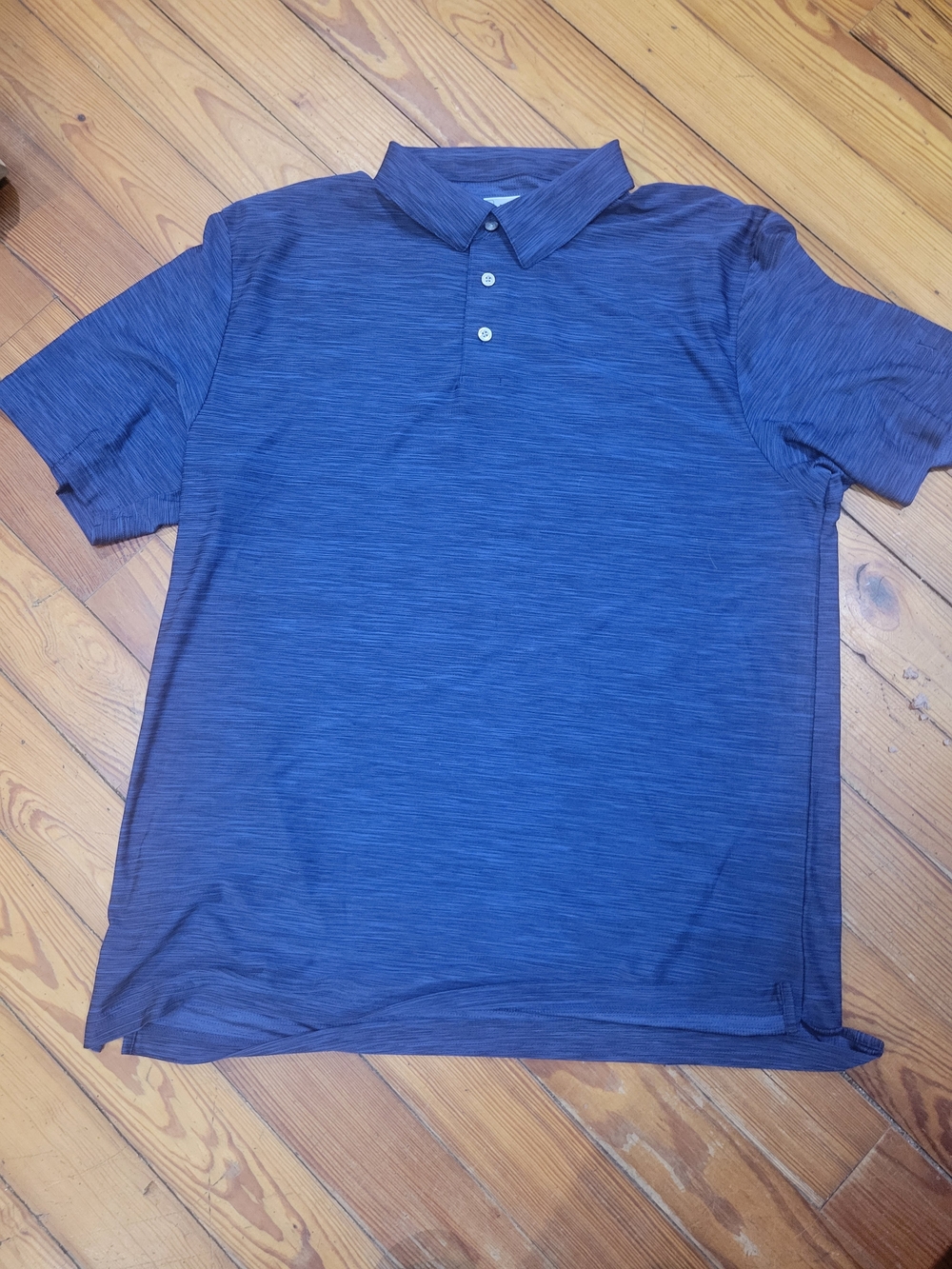 PGA Tour Men's Space Blue Heather Polo